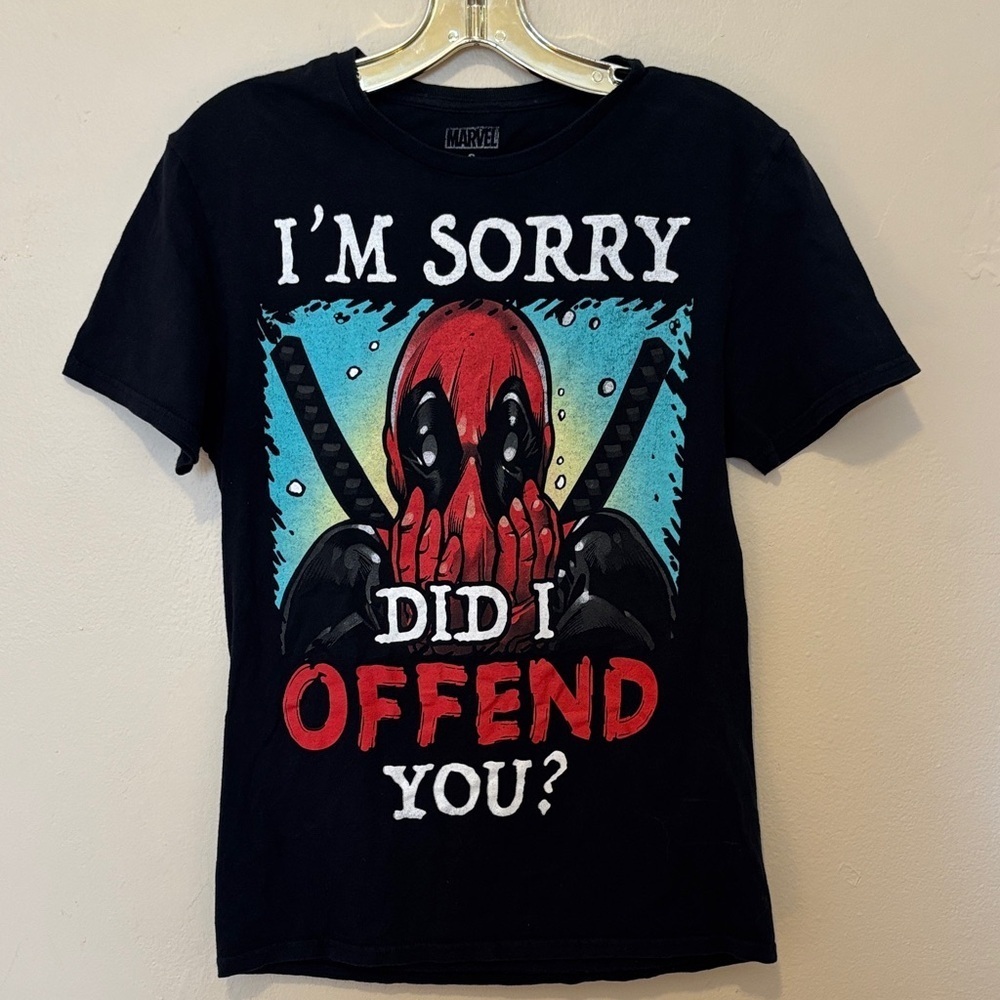 Marvel Black Deadpool Apology Tee